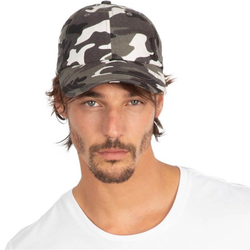 Casquette 6 panneaux profil bas en coton brossé épais, 260 g/m²