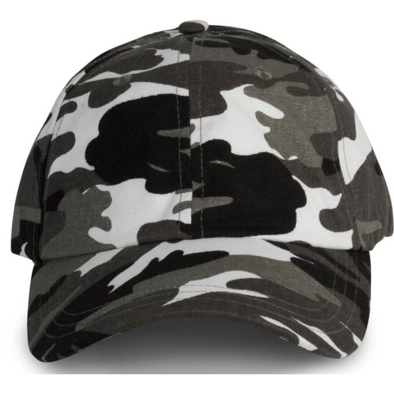 Casquette 6 panneaux profil bas en coton brossé épais, 260 g/m²