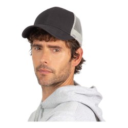 Casquette trucker 6 panneaux, panneaux et visière en coton, 260 g/m²