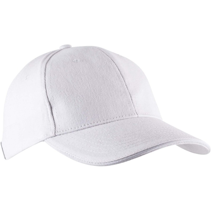 Casquette 6 panneaux en coton avec liseré contrasté, 260 g/m²