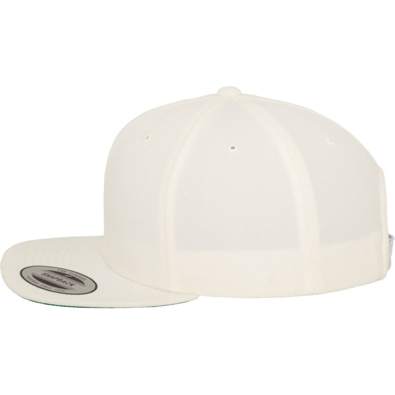 Casquette 6 panneaux snapback en laine mélangée de qualité supérieure