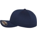 Casquette baseball 6 panneaux au toucher et aspect laine