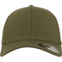 Casquette baseball 6 panneaux au toucher et aspect laine