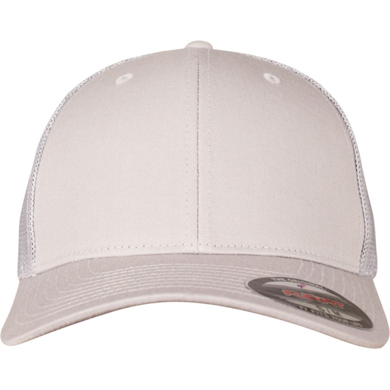 Casquette 6 panneaux Mesh Trucker visière incurvée et dos fermé