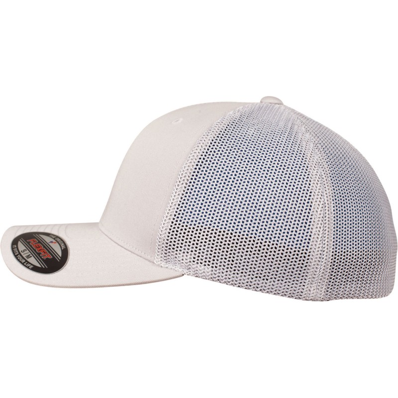 Casquette 6 panneaux Mesh Trucker visière incurvée et dos fermé