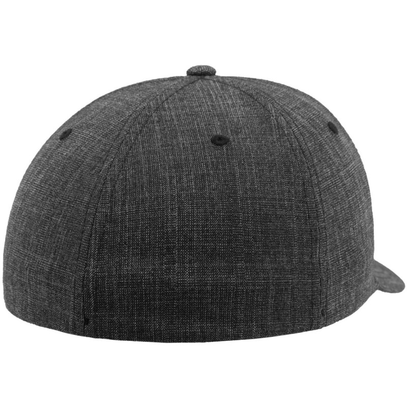 Casquette 6 panneaux Fine Melange, visière incurvée, dos fermé