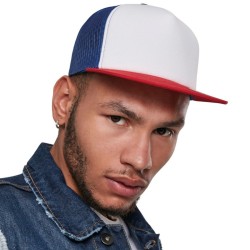 Casquette snapback trucker 5 panneaux décontractée bicolore