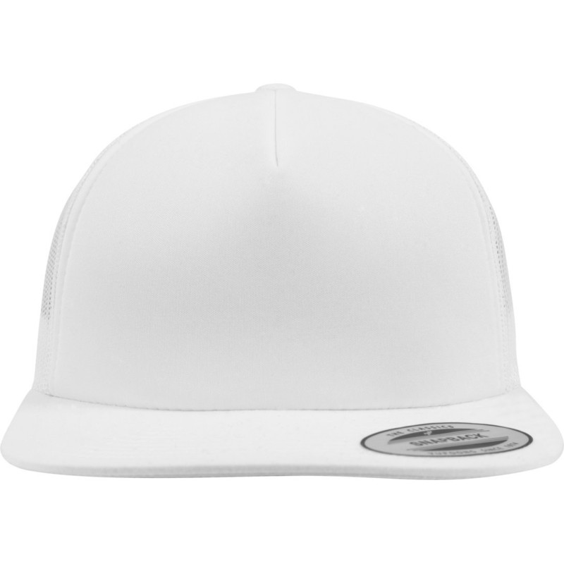 Casquette foam trucker 5 panneaux, visière plate, 330 g/m²