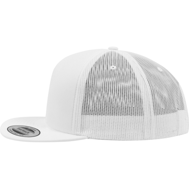 Casquette foam trucker 5 panneaux, visière plate, 330 g/m²