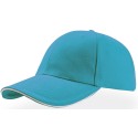 Casquette 6 panneaux bicolore en coton avec liseré sur la visière