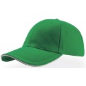 Casquette 6 panneaux bicolore en coton avec liseré sur la visière