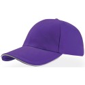 Casquette 6 panneaux bicolore en coton avec liseré sur la visière