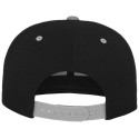 Casquette 6 panneaux snapback bicolore en laine mélangée, 380 g/m²
