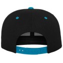 Casquette 6 panneaux snapback bicolore en laine mélangée, 380 g/m²