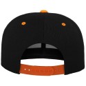 Casquette 6 panneaux snapback bicolore en laine mélangée, 380 g/m²