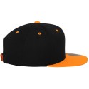 Casquette 6 panneaux snapback bicolore en laine mélangée, 380 g/m²