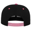 Casquette 6 panneaux snapback bicolore en laine mélangée, 380 g/m²