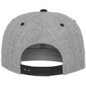Casquette 6 panneaux snapback bicolore en laine mélangée, 380 g/m²