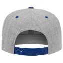 Casquette 6 panneaux snapback bicolore en laine mélangée, 380 g/m²