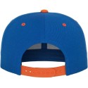 Casquette 6 panneaux snapback bicolore en laine mélangée, 380 g/m²