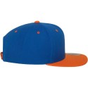 Casquette 6 panneaux snapback bicolore en laine mélangée, 380 g/m²
