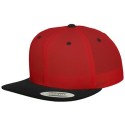 Casquette 6 panneaux snapback bicolore en laine mélangée, 380 g/m²