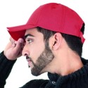 Casquette texturée en polyester jacquard avec visière contrastée