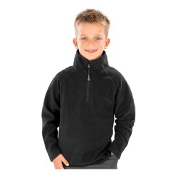 Micro-polaire col zippé enfant en polyester recyclé, 160 g/m²