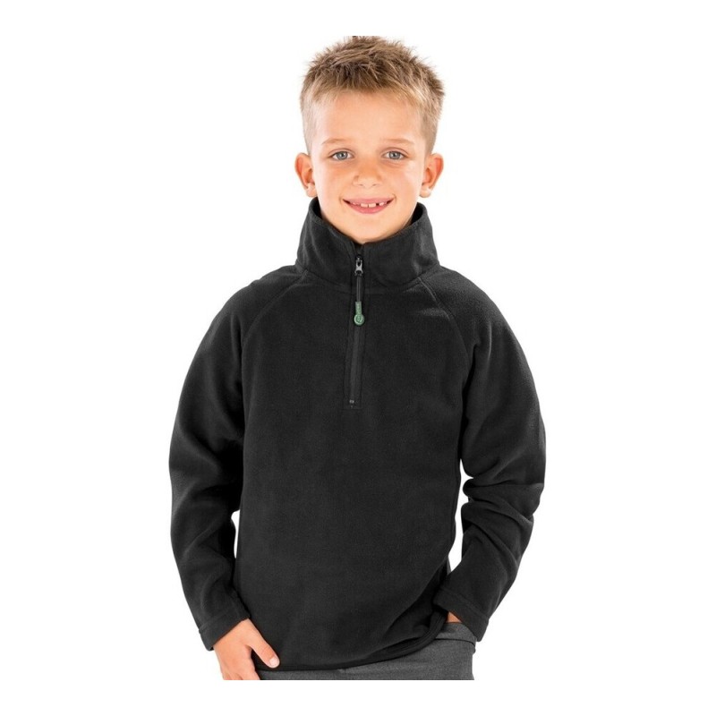 Micro-polaire col zippé enfant en polyester recyclé, 160 g/m²