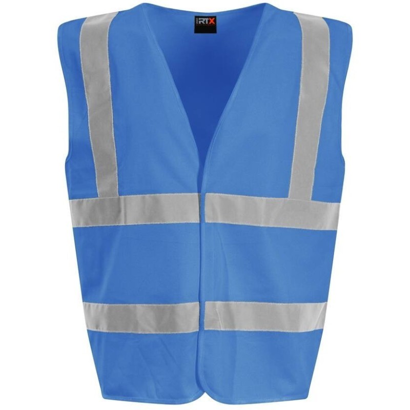 Gilet de sécurité enfant 2 bandes verticales et 2 bandes horizontales, 120 g/m²