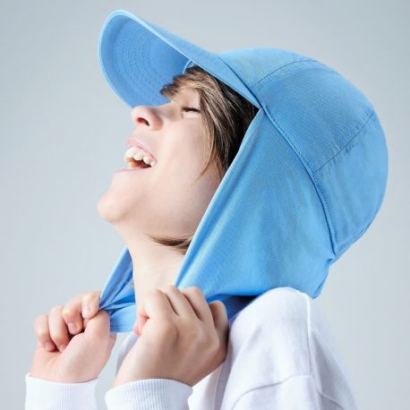 Jeune Enfant Enfants Été Soleil Avec Cou Protection Anti-UV Casquette-Bleu s 