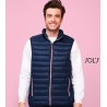 Doudoune light homme sans manches No Label avec zips tricolores