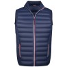 Doudoune light homme sans manches No Label avec zips tricolores