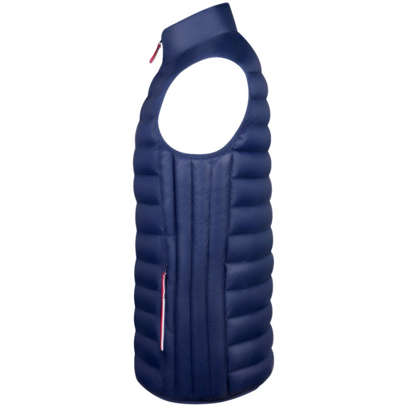 Doudoune light homme sans manches No Label avec zips tricolores