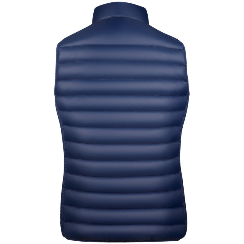 Doudoune light femme sans manches No Label avec zips tricolores