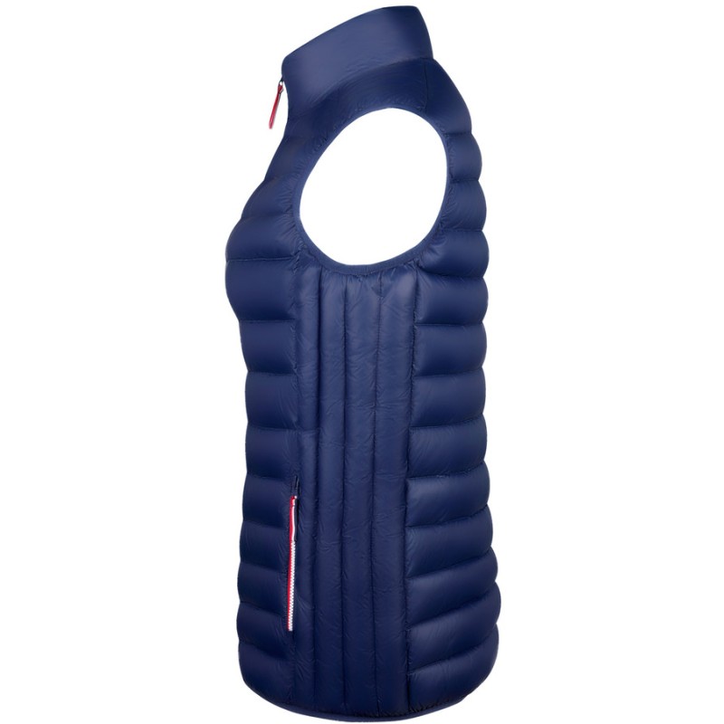 Doudoune light femme sans manches No Label avec zips tricolores