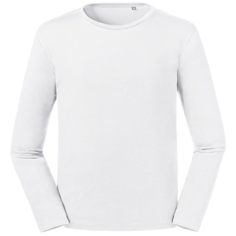 T-shirt col rond manches longues en coton biologique doux, 160 g/m²