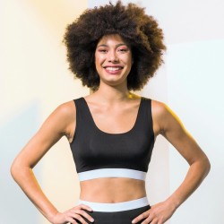 Brassière de sport crop top pour femme, bande sublimable, 240 g/m²