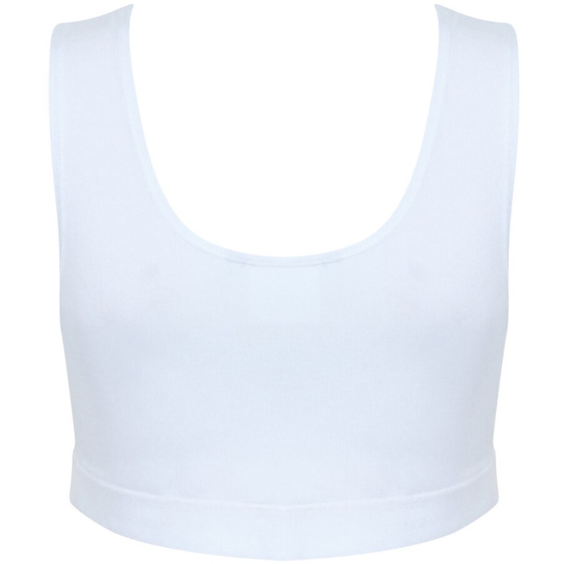 Brassière de sport crop top pour femme, bande sublimable, 240 g/m²