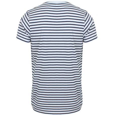 T-shirt marinière adulte en coton doux jersey, 160 g/m²