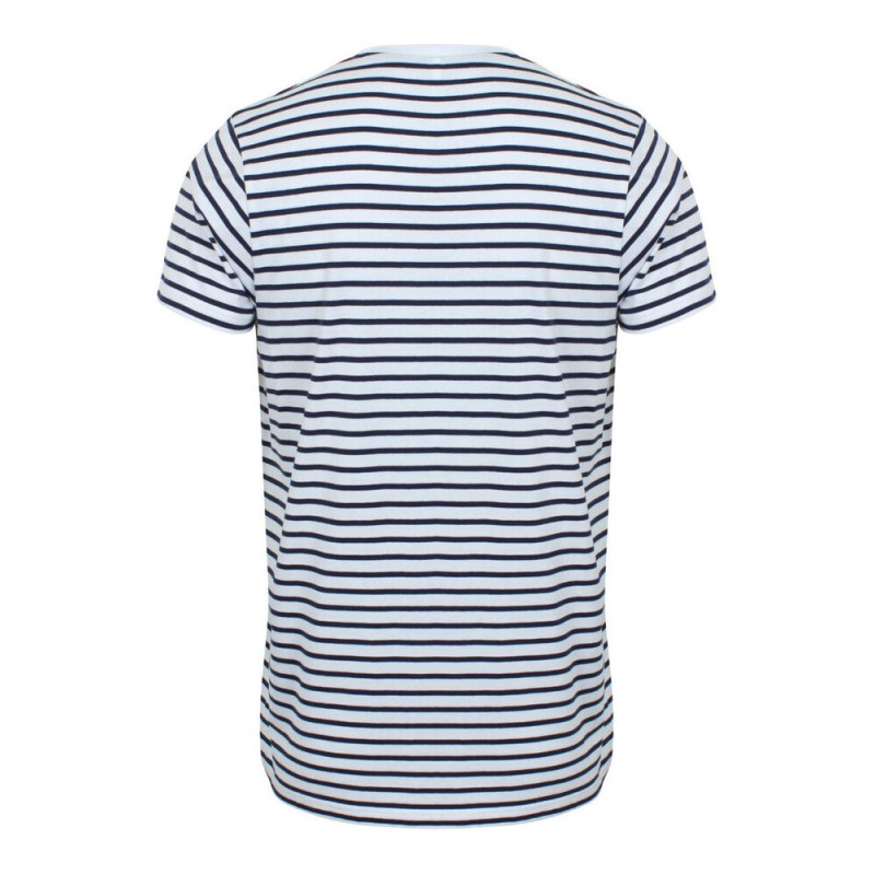 T-shirt marinière adulte en coton doux jersey, 160 g/m²