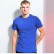 T-shirt stretch homme col rond en coton et élasthanne, 165 g/m²