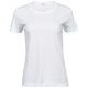 T-shirt manches courtes épais pour femme coupe ajustée, 185 g/m²
