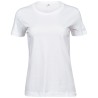 T-shirt manches courtes épais pour femme coupe ajustée, 185 g/m²