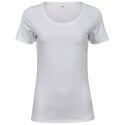 T-shirt femme épais stretch, col rond en lycra, 195 g/m²