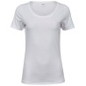 T-shirt femme épais stretch, col rond en lycra, 195 g/m²