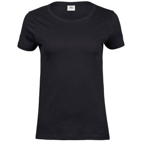 T-shirt femme col rond en coton BIO manches courtes, 160 g/m²