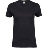 T-shirt femme col rond en coton BIO manches courtes, 160 g/m²