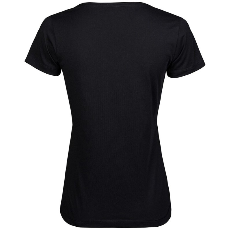 T-shirt femme col V en coton BIO manches courtes, 160 g/m²