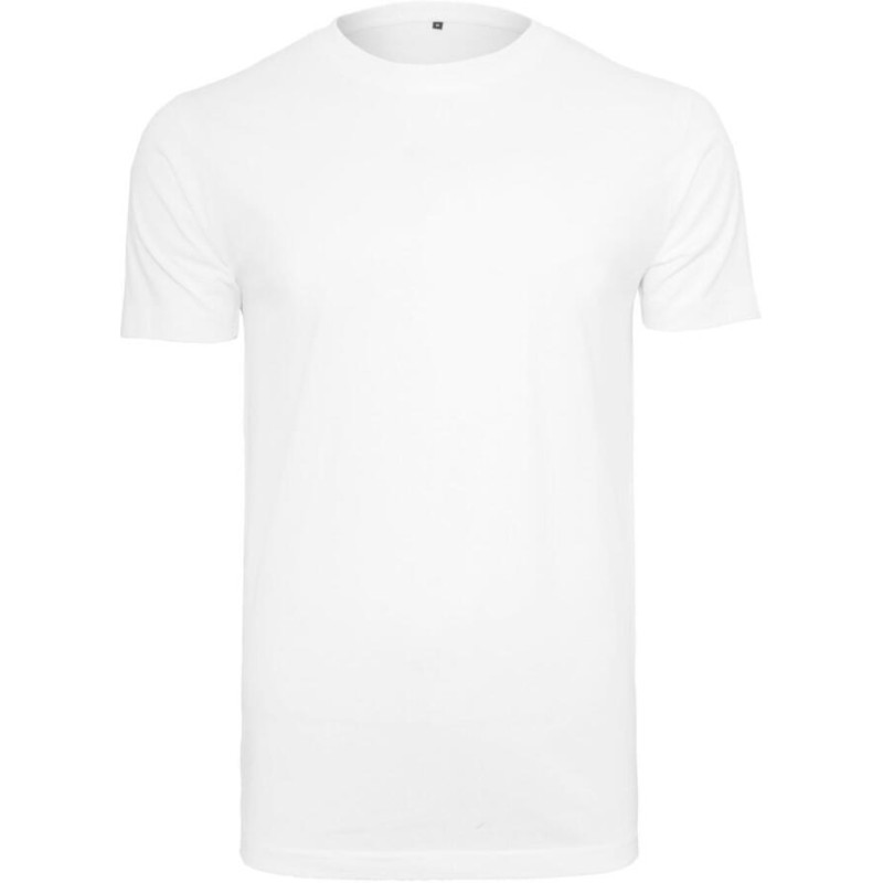 T-shirt épais col rond en coton doux sans étiquette de marque, 200 g/m²